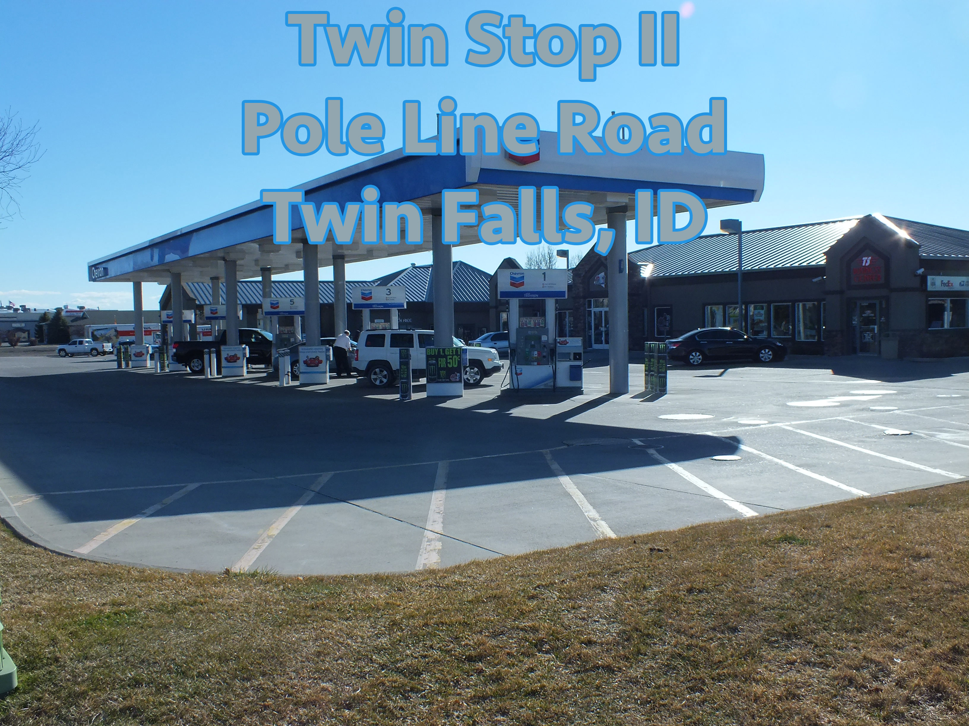 Pole Line Road with text